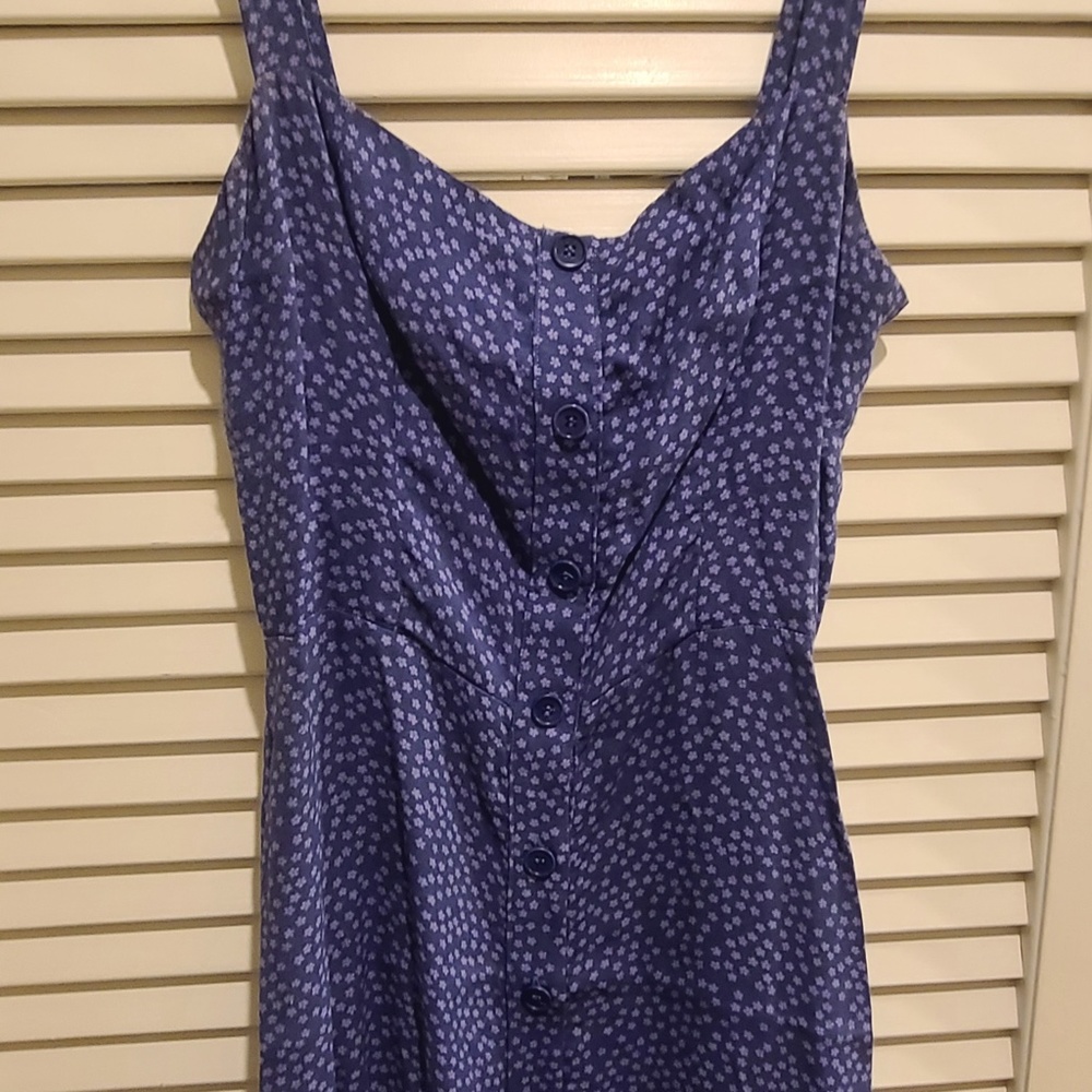 Reformation Blue Virgil Floral Dress Size 2
